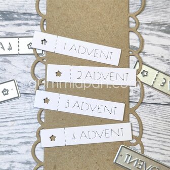 Stans label 1 2 3 4 advent 50x10mm p/4st