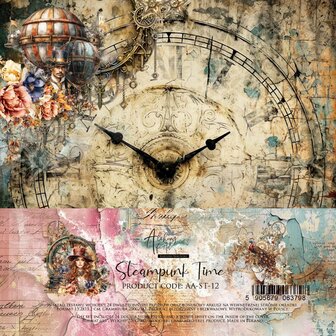 Paper pad Steampunk Time 15x15cm p/24vel