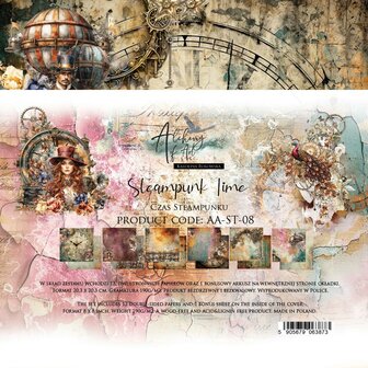 Paper pad Steampunk Time 20x20cm p/12vel