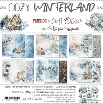 Paper pad 20.3x20.3cm Cozy Winterland p/24vel