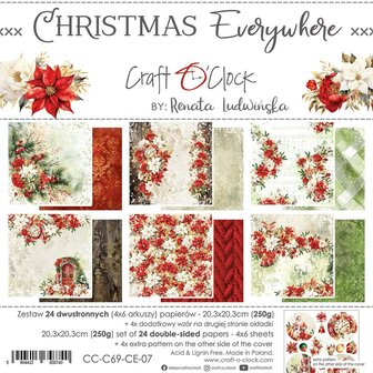 Paper pad 20.3x20.3cm Christmas Everywhere p/24vel