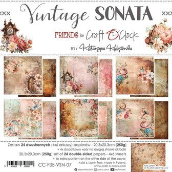 Paper pad 20.3x20.3cm Vintage Sonata p/24vel