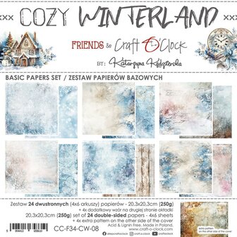 Basic Paper set 20.3x20.3cm Cozy Winterland p/24vel