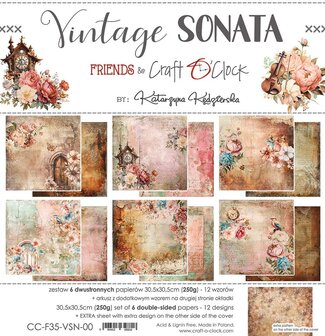 Paper pad 30.5x30.5cm Vintage Sonata p/6vel