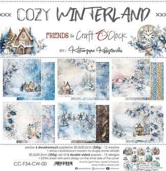 Paper pad 30.5x30.5cm Cozy Winterland p/6vel