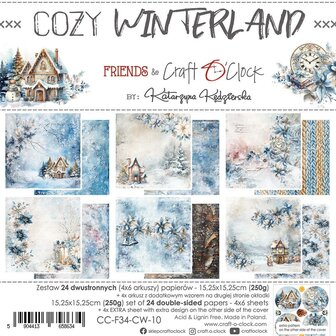 Paper pad 15.25x15.25cm Cozy Winterland p/24vel