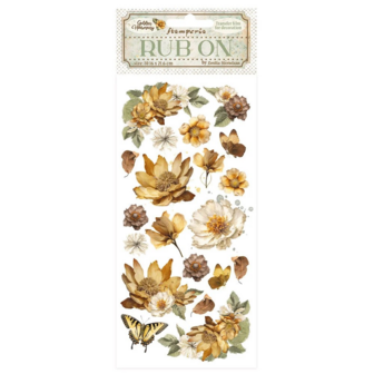 Golden Harmony Rub-On 10x21cm bloemen