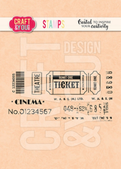 Clear stamp Tickets Cinema p/st