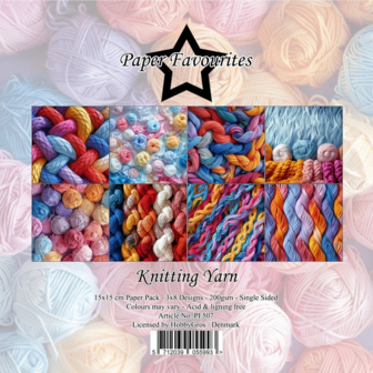 Paper pad 15x15cm Knitting yarn p/24vel