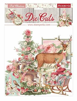 Die cuts pink Christmas p/43st