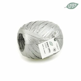 Raffia koord papier Zilver 5mm p/30m