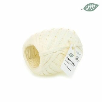 Raffia koord papier creme 5mm p/30m