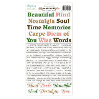 Stickers Academia words 15x30.5cm p/vel