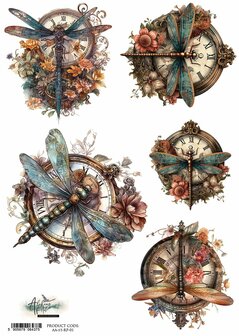 Rice Paper Steampunk time A4 (21x29.7cm) 25-30g A4 p/vel libelle