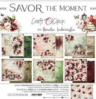 Paper pad 30.5x30.5cm Savor the moment p/6vel