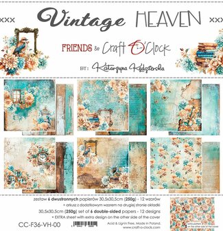 Paper pad 30.5x30.5cm Vintage Heaven p/6vel