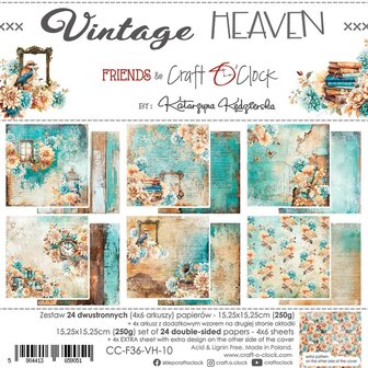 Paper pad 15.2x15.2cm Vintage Heaven p/24vel