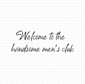 Stamp welcome to the handsome men&#039;s club 52x18mm p/st unmounted