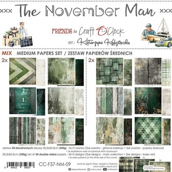 Mix paper pad 20.3x20.3cm The november man p/24vel