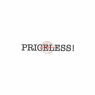 Stamp PRICELESS! 37x4mm p/st rubber unmounted 