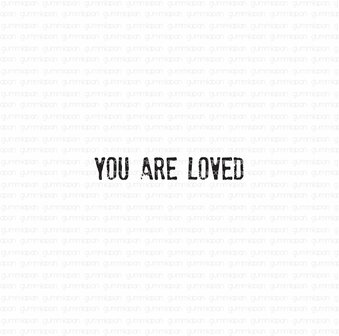 Stamp YOU ARE LOVED 37x5mm p/st rubber unmounted 