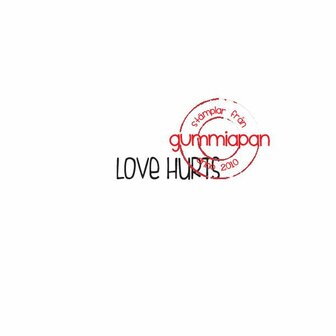 Stamp Love hurts 29x6mm p/st rubber unmounted