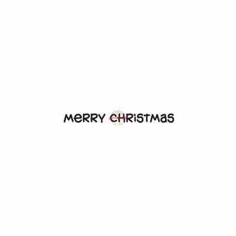 Stamp Merry Christmas mini 32x3mm p/st rubber unmounted 