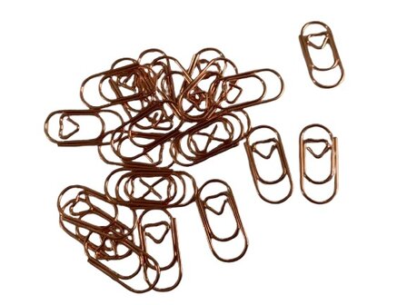 Mini paperclips rose-goud 2cm p/25st