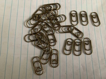 Mini paperclips brons 2cm p/25st