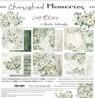 Paper pad 30.5x30.5cm Cherished Memories p/6vel