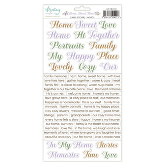 Stickers Home Sweet Home words 15x30.5cm p/vel