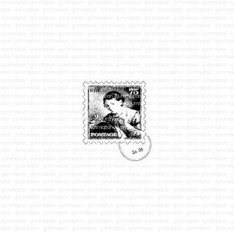 Stamp stempel vrouw 29x34mm p/st rubber unmounted 