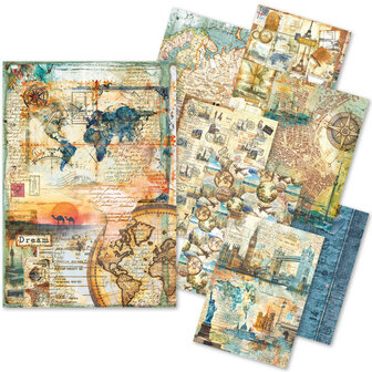 Rice Paper Wanderlust A5 mixed set p/8vel