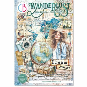 Wanderlust A4 Junk Journal Ephemera Book p/32vel