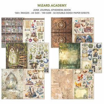 Wizard Academy A4 Junk Journal Ephemera Book p/32vel