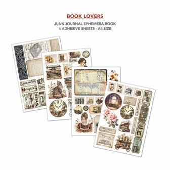 Book lover A4 Junk Journal Ephemera Book p/32vel