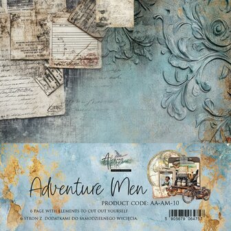 Paper pad Adventure man 15x15cm p/24vel