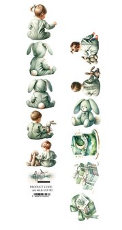 Papierstrook baby meisje&ndash; My Little Baby 03 groen