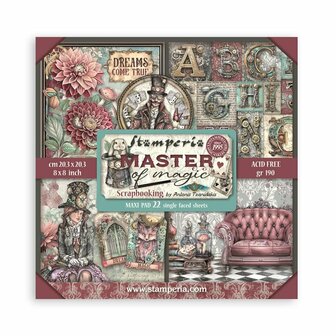 Paper pad 20x20cm Master of magic maxi (single face) p/22vel