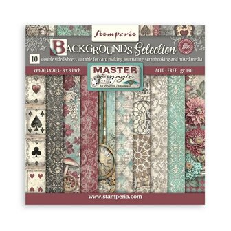 Paper pad 20x20cm Master of magic p/10vel backgrounds