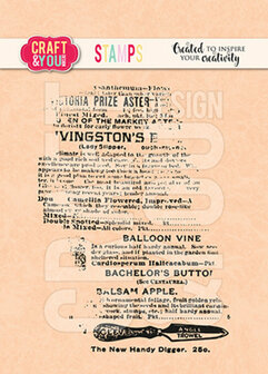 Clear stamp newspaper balloon bachelor p/st