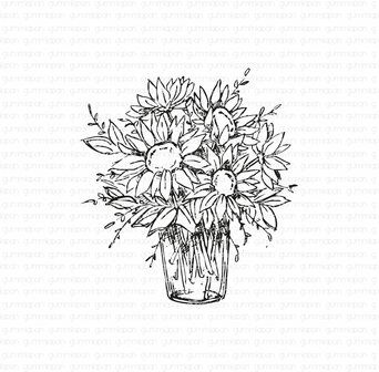 Stamp bloemen in vaas 62x68mm p/st rubber unmounted 