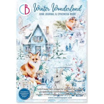 Winter Wonderland A4 Junk Journal Ephemera Book p/32vel