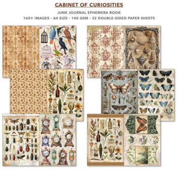 Cabinet of Curiosities A4 Junk Journal Ephemera Book p/32vel