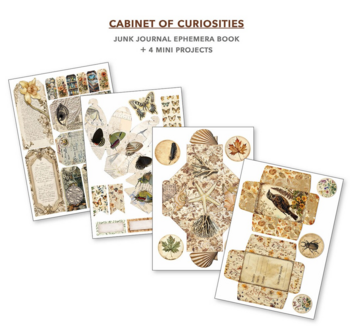 Cabinet of Curiosities A4 Junk Journal Ephemera Book p/32vel