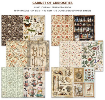 Cabinet of Curiosities A4 Junk Journal Ephemera Book p/32vel