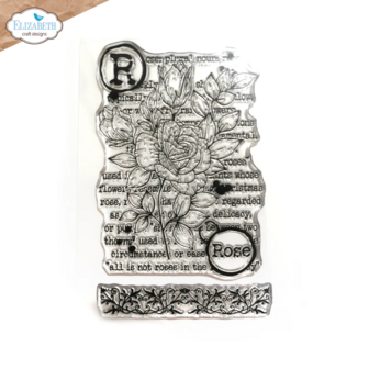 Clear stamp Rose achtergrond p/st