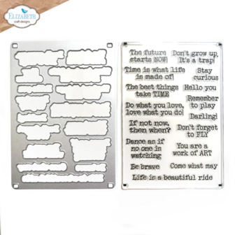 Journal Phrases 4 Stamp and Die Set p/st