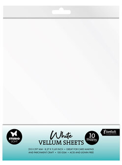 Studio light White Vellum Sheets (10pcs) p/st