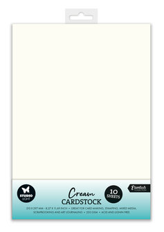 Studio light Cardstock A4 250 GSM Cream (10pcs) p/st